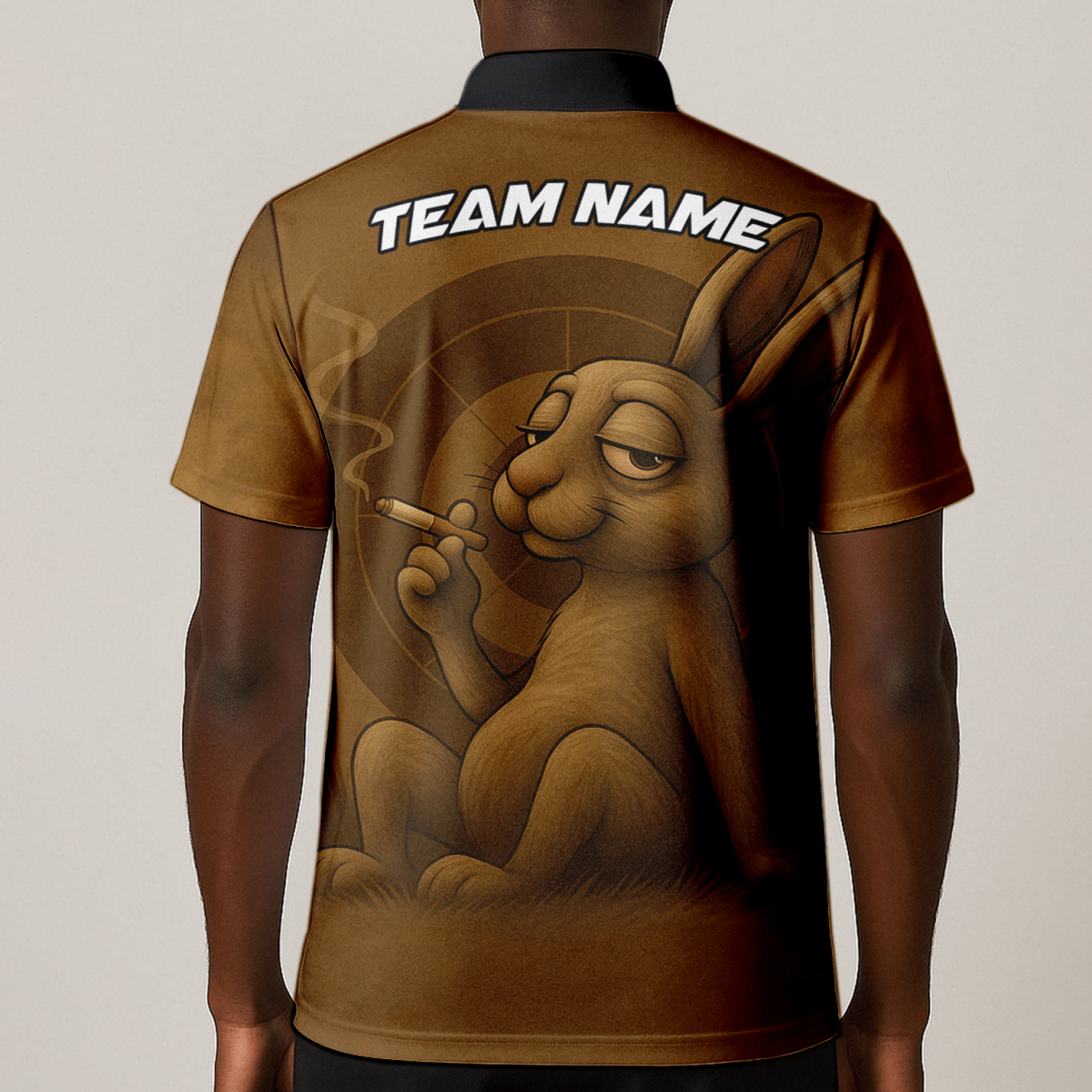 Dart Trikot mit rauchendem Hasen – Personalisiert mit Name & Team B28912 - Outfitsuche