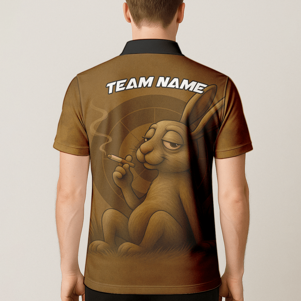 Dart Trikot mit rauchendem Hasen – Personalisiert mit Name & Team B28912 - Outfitsuche