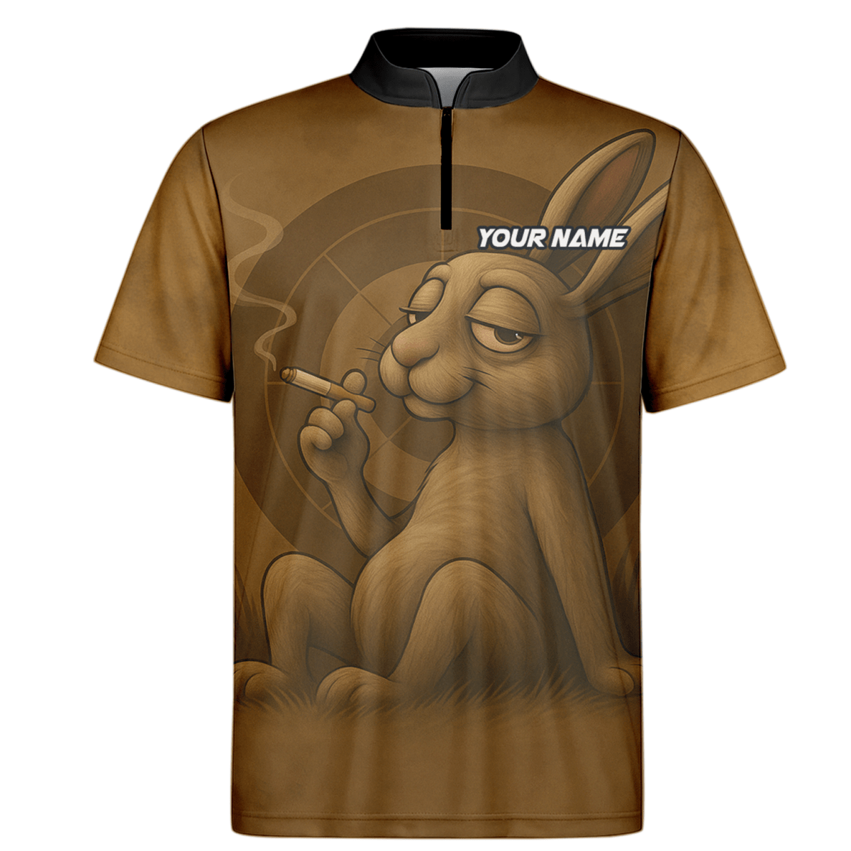 Dart Trikot mit rauchendem Hasen – Personalisiert mit Name & Team B28912 - Outfitsuche