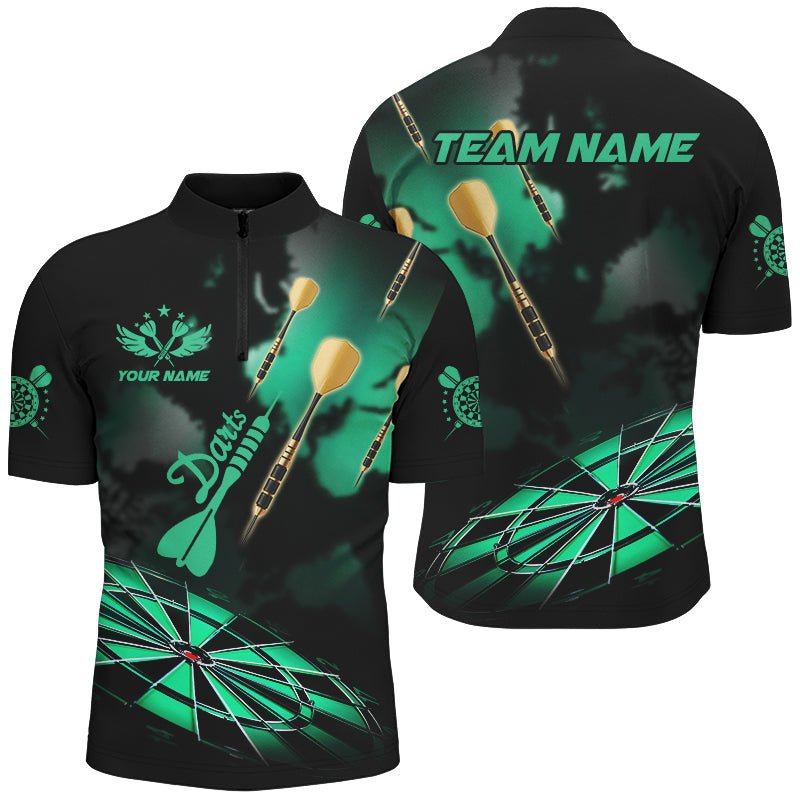 Grüne Dartscheibe mit Rauchdesign - Individuelle 3D - Dartshirts für Herren, Darts - Teamtrikots T2841 - Outfitsuche