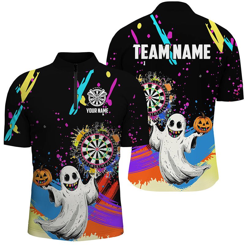 Herren Custom Lustiges Gespenst Halloween Dart Shirt T2655 - Outfitsuche