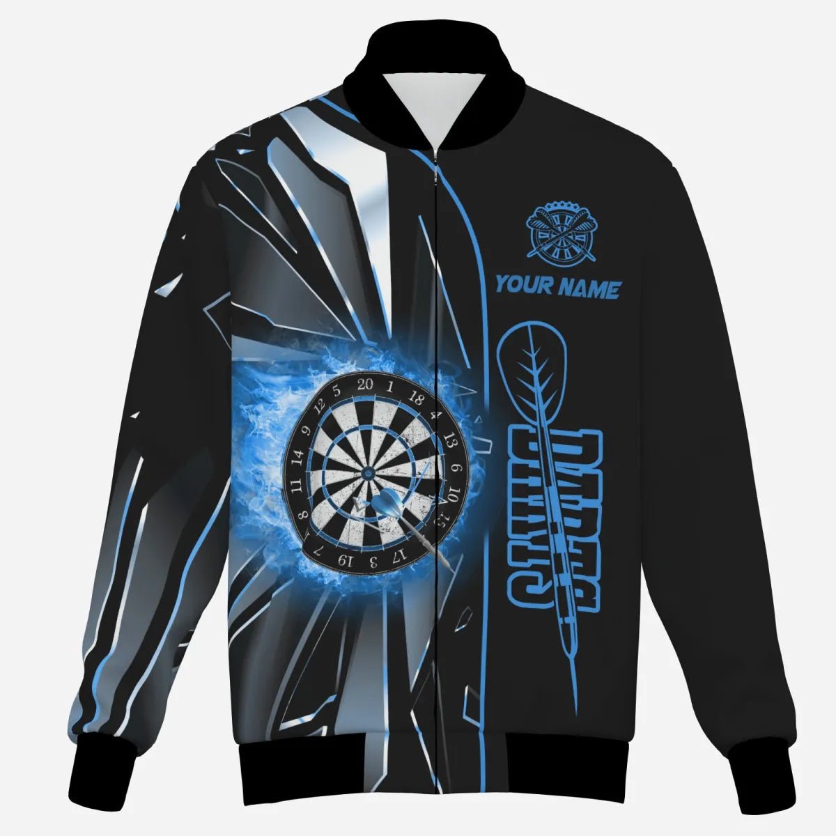 Herren Darts Kapuzenjacke Benutzerdefiniertes Blau Break - Glas, Team Jacke T19923 - Outfitsuche