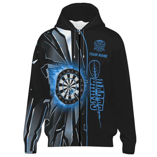 Herren Darts Kapuzenjacke Benutzerdefiniertes Blau Break - Glas, Team Jacke T19923 - Outfitsuche