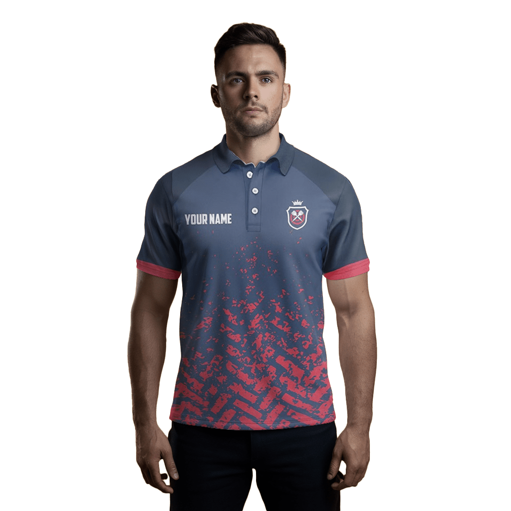 Herren Darts Polo Shirt in Blau/Rot, Dart - Team - Trikot h6662 - Outfitsuche