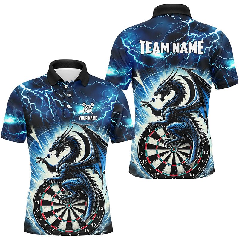 Herren Lightning Thunder Drache Polo & 1/4 Zip Shirt in Blau T2477 - Outfitsuche