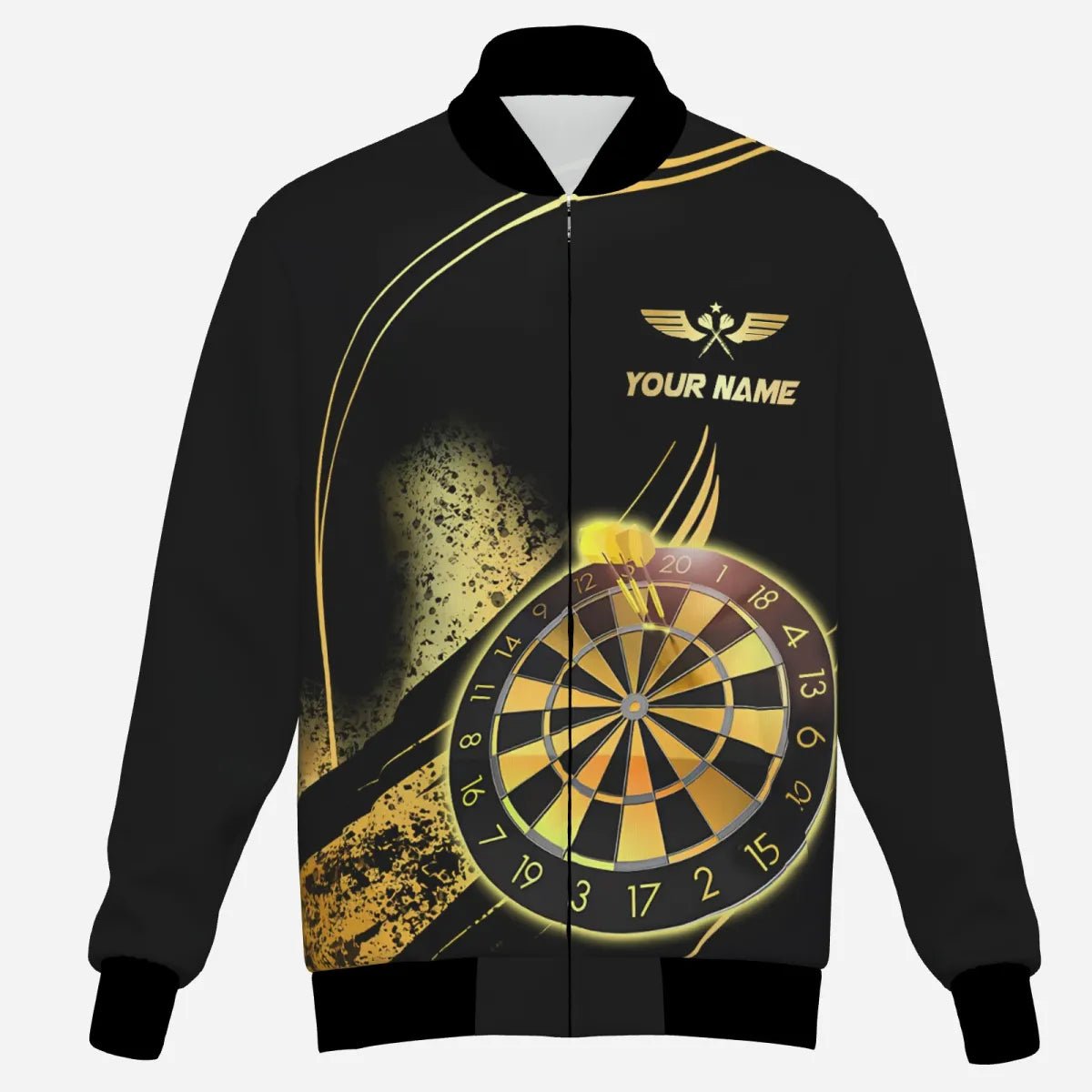 Herren Personalisierte Goldene Dartboard Grunge, Team Jacke T2805 - Outfitsuche