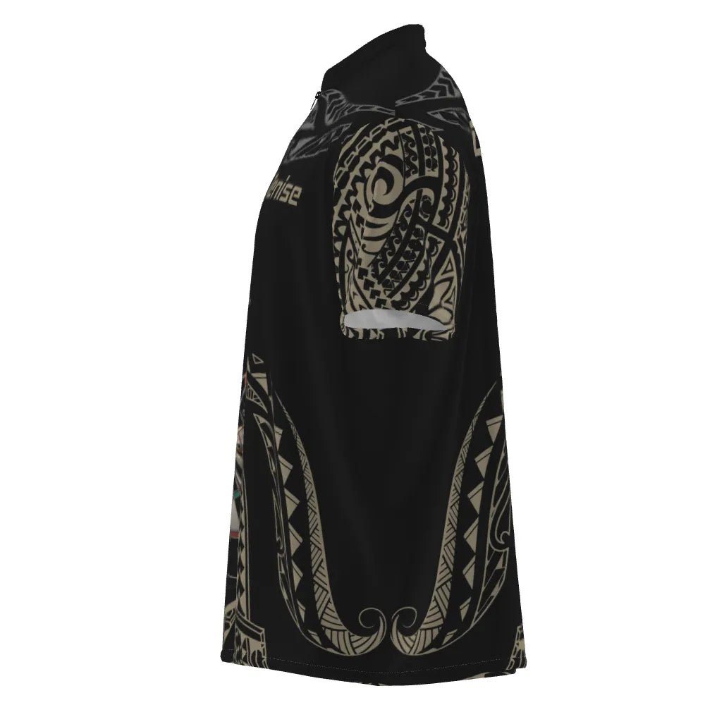 Individuelles Tribal-Darts-Quarter-Zip-Shirt, maßgeschneiderte Dartshirts für Herren, Darttrikots K468 - Outfitsuche