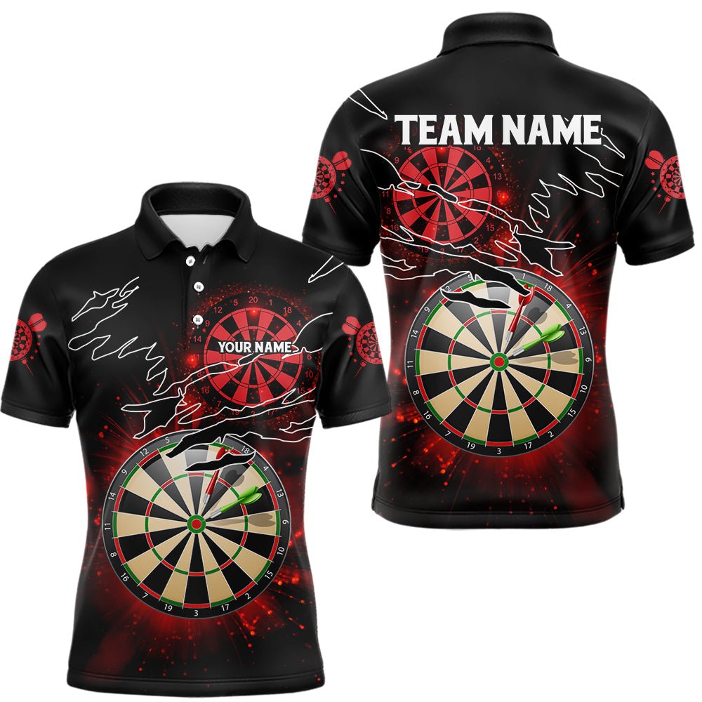 Leuchtend rote Darts Polo - Shirts mit individuellem Design für Darts - Ligen T3479 - Outfitsuche