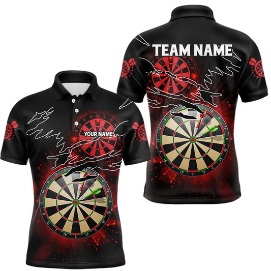 Leuchtend rote Darts Polo - Shirts mit individuellem Design für Darts - Ligen T3479 - Outfitsuche