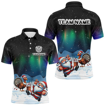 Lustige Weihnachts - Dartshirts für Männer mit Santa und Truthahn – Einzigartige Dart - Jerseys für die Festtage T2870 - Outfitsuche
