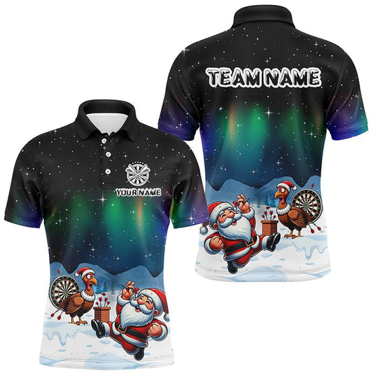 Lustige Weihnachts - Dartshirts für Männer mit Santa und Truthahn – Einzigartige Dart - Jerseys für die Festtage T2870 - Outfitsuche