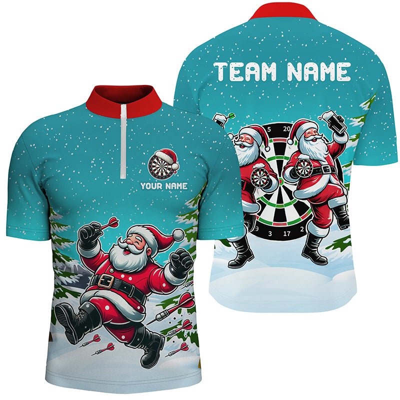 Lustiges Weihnachtshemd für Männer mit Santa beim Dartspielen – Personalisierte Geschenke für Darts - Fans T3050 - Outfitsuche