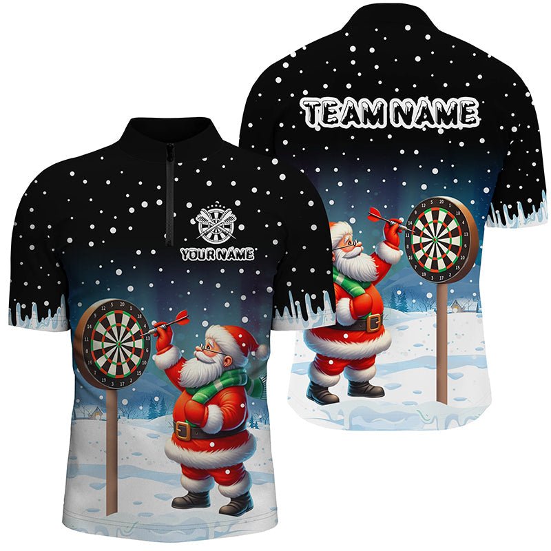 Lustiges Weihnachtsmann Darts T-Shirt für Männer mit individuellem Schneehintergrund – Perfektes Geschenk für Dart - Fans! T2869 - Outfitsuche