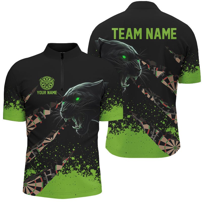 Männer's Grunge Panther Dartshirt in Grün - Lustiges Darts - Outfit T2684 - Outfitsuche