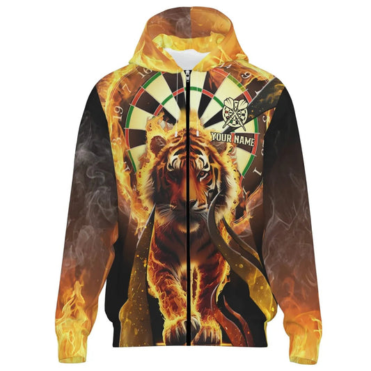 Maßgeschneiderte Feuerflammen - Tiger - Dart Kapuzenjacke für Herren T2561 - Outfitsuche