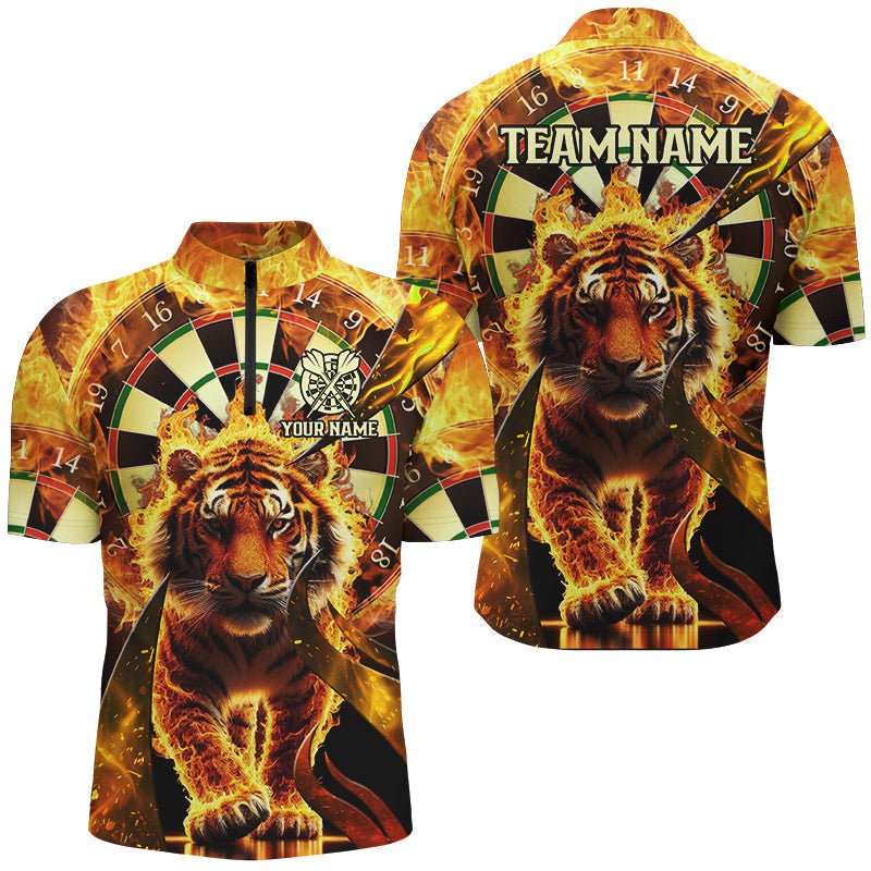 Maßgeschneiderte Feuerflammen - Tiger - Dartshirt T2561 für Herren - Outfitsuche