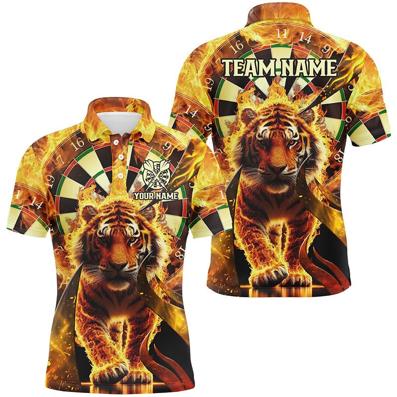 Maßgeschneiderte Feuerflammen - Tiger - Dartshirt T2561 für Herren - Outfitsuche