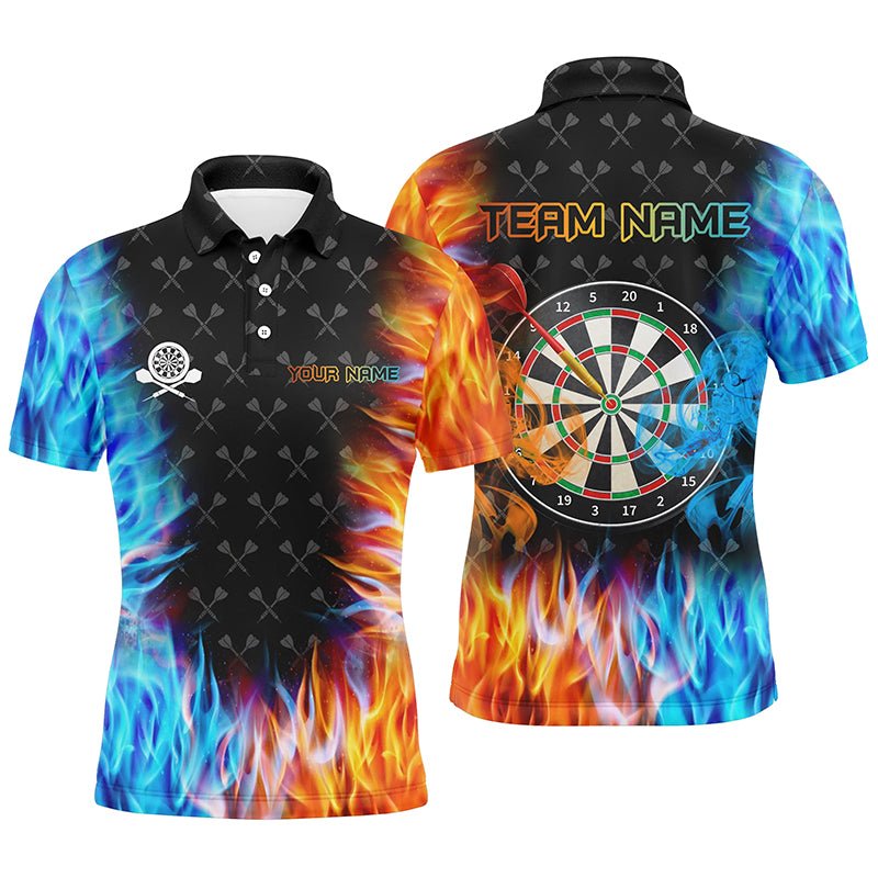 Maßgeschneidertes Feuer - und Wasser - 3D - Dartboard - Polo für Männer T1218 - Outfitsuche