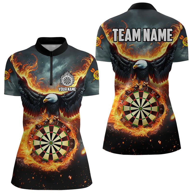 Personalisierte 3D Dartshirts mit Feuerflammen und Adler für Darts - Teams T3219 - Outfitsuche