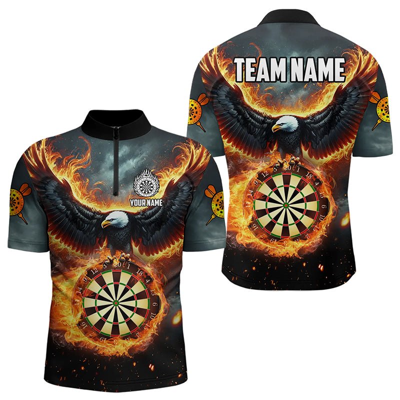 Personalisierte 3D Dartshirts mit Feuerflammen und Adler für Darts - Teams T3219 - Outfitsuche
