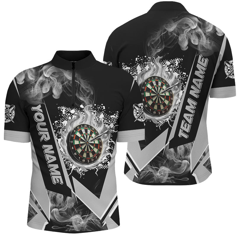 Personalisierte Dart - Shirts mit Feuer - und Rauchdesign für Herren | Dart - Team - Trikots in Grau T2899 - Outfitsuche