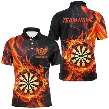Personalisierte Dartboards mit Feuer - Effekt – Schwarz, Individualisierte Dart - Shirts für Ihr Team T2835 - Outfitsuche