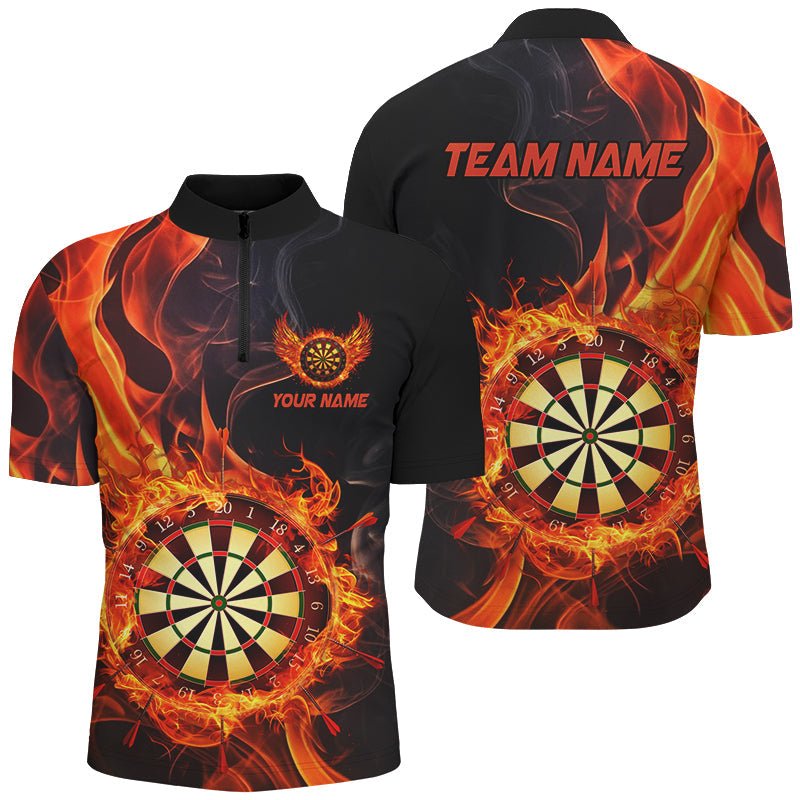 Personalisierte Dartboards mit Feuer - Effekt – Schwarz, Individualisierte Dart - Shirts für Ihr Team T2835 - Outfitsuche