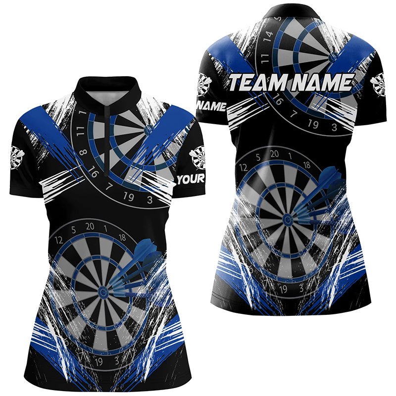 Personalisierte Darts - Turnier Grunge Stil Darts Shirts | Blau T3118 - Outfitsuche