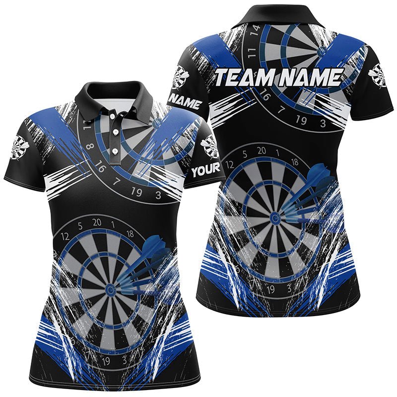 Personalisierte Darts - Turnier Grunge Stil Darts Shirts | Blau T3118 - Outfitsuche