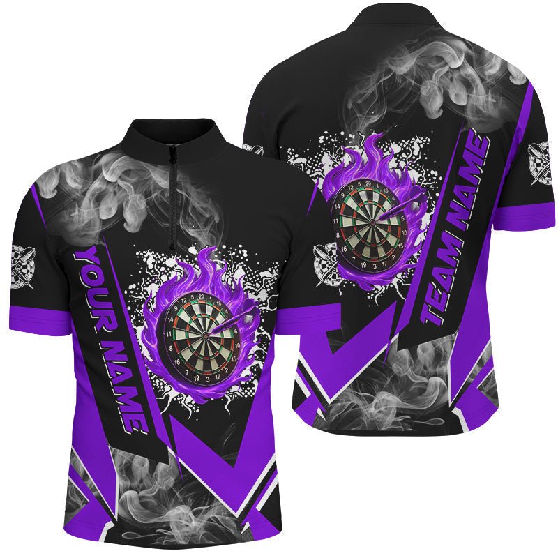 Personalisierte Dartshirts mit Flammen - Design für Männer | Dart - Team - Trikots in Lila T2900 - Outfitsuche