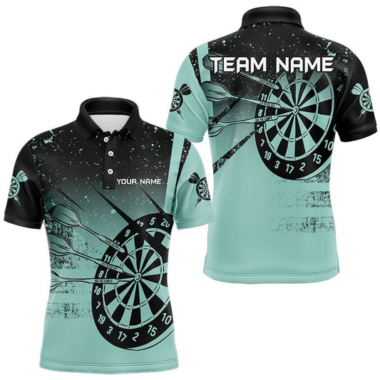Personalisierte Grunge Türkis Darts Polo Shirts für Darts - Teams T3446 - Outfitsuche