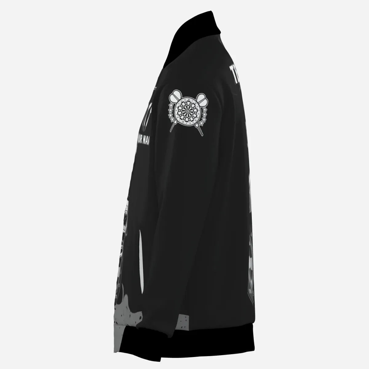 Personalisierte Herren Darts Kapuzenjacke mit rauchendem Totenkopf , Team Jacke T2804 - Outfitsuche