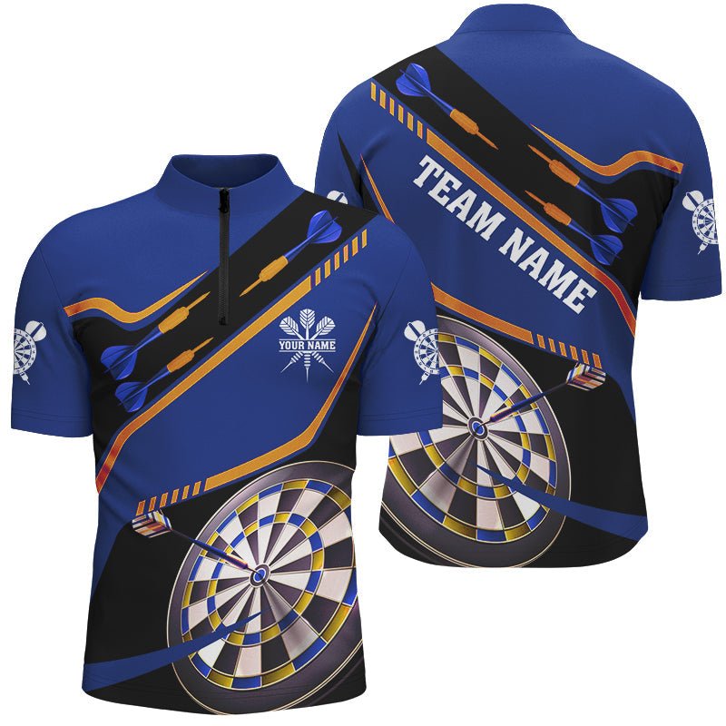 Personalisierte Polo - Shirts und 1/4 - Zip - Shirts für Männer – Darts - Turnier - Teams mit individuellem 3D - Dartsboard - Design T2951 - Outfitsuche