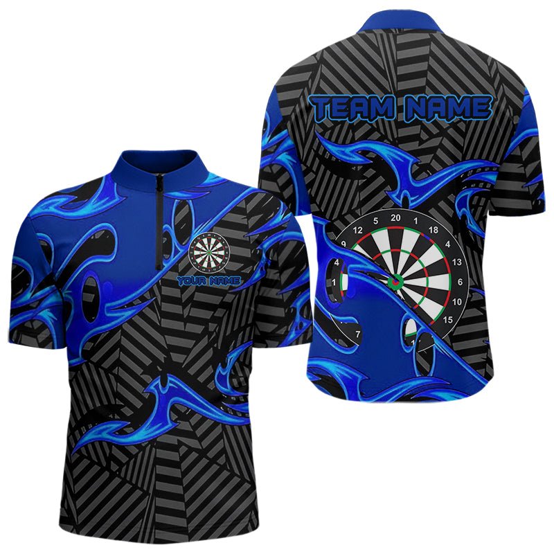 Personalisierte Schwarze und Blaue Darts Poloshirts für Darts - Teams T3460 - Outfitsuche