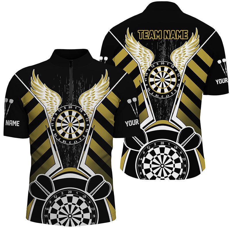 Personalisierte schwarze und gelbe Darts - Board - Flügel Trikots – Individuelle Dart - Shirts für Männer im lustigen Darts - Outfit T2931 - Outfitsuche