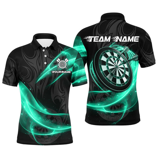 Personalisierte Türkisfarbene Darts Polo - und 1/4 - Zip - Shirts für Herren, Darts - Trikots im Teamdesign T2984 - Outfitsuche