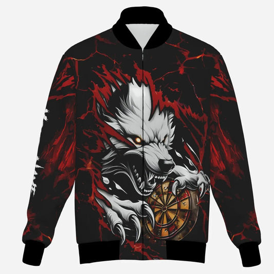 Personalisierte Wolf Lightning Herren Darts Jacke| Rot T3443 - Outfitsuche