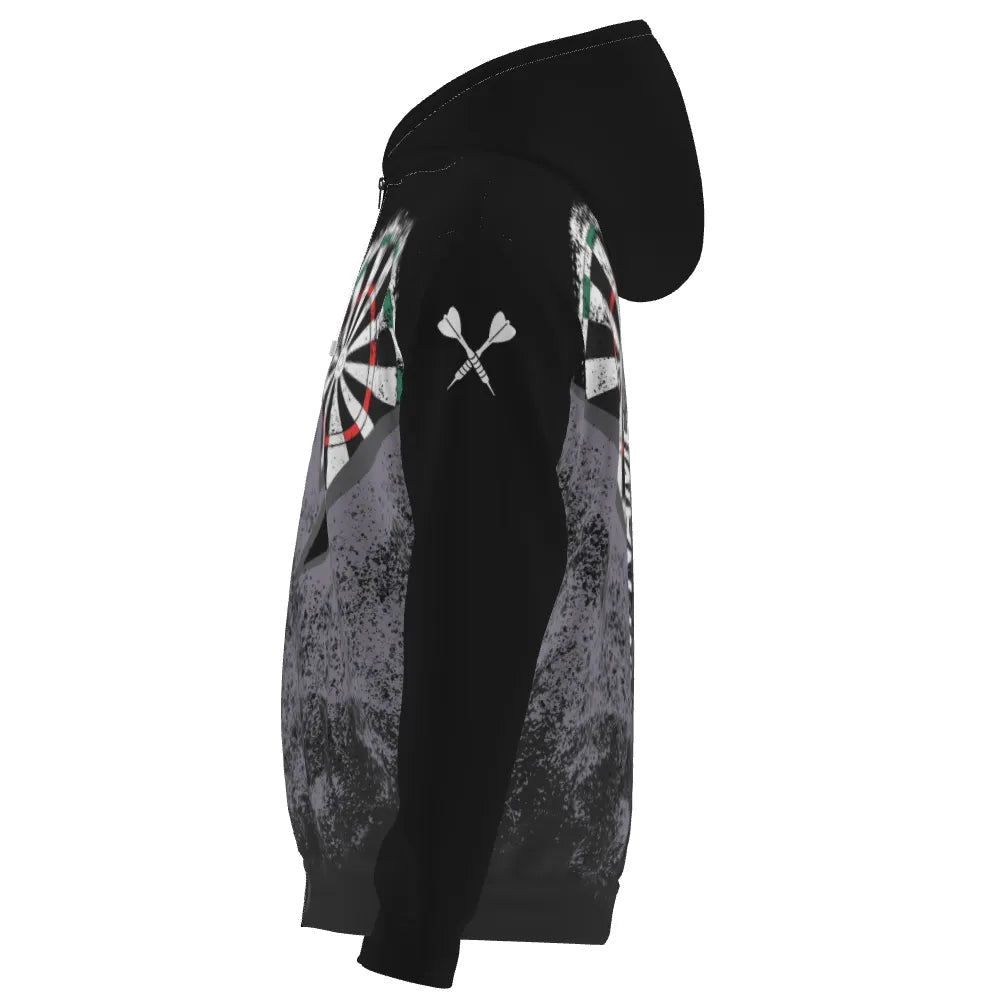 Personalisiertes Grunge-Darts Kapuzenjacke, individuell anpassbares Retro-Darts-Jacke für Herren W616 - Outfitsuche