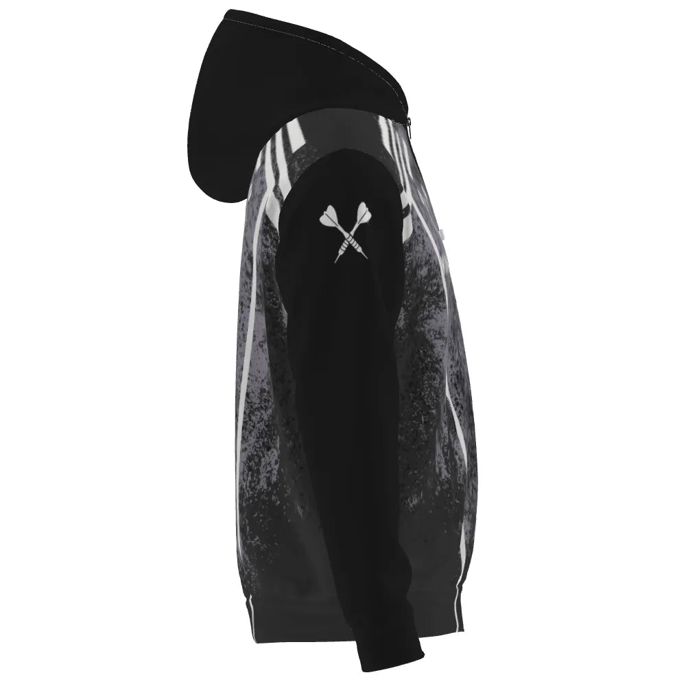 Personalisiertes Grunge-Darts Kapuzenjacke, individuell anpassbares Retro-Darts-Jacke für Herren W616 - Outfitsuche