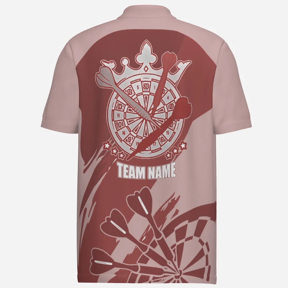 Personalisiertes rotes Herren Darts Polo Shirt, individuell anpassbare coole Dartshirts für Männer, Darts Trikot y6174z red - Outfitsuche