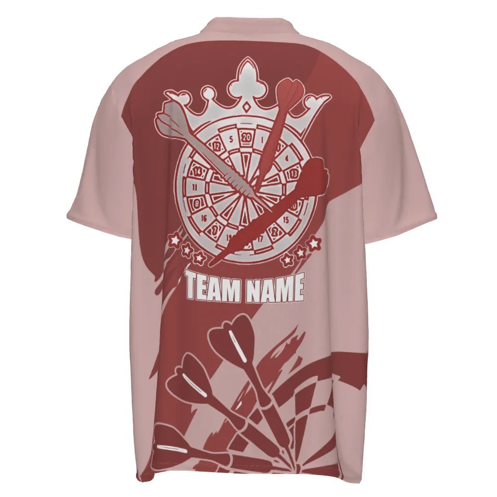 Personalisiertes rotes Herren Darts Polo Shirt, individuell anpassbare coole Dartshirts für Männer, Darts Trikot y6174z red - Outfitsuche