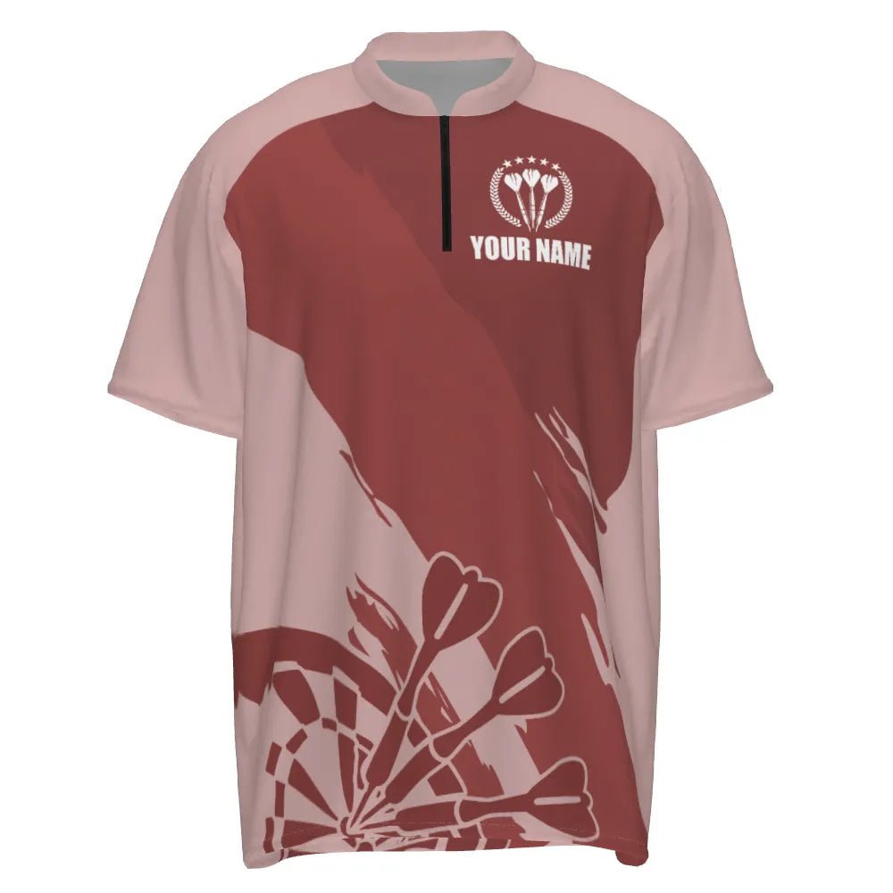 Personalisiertes rotes Herren Darts Polo Shirt, individuell anpassbare coole Dartshirts für Männer, Darts Trikot y6174z red - Outfitsuche