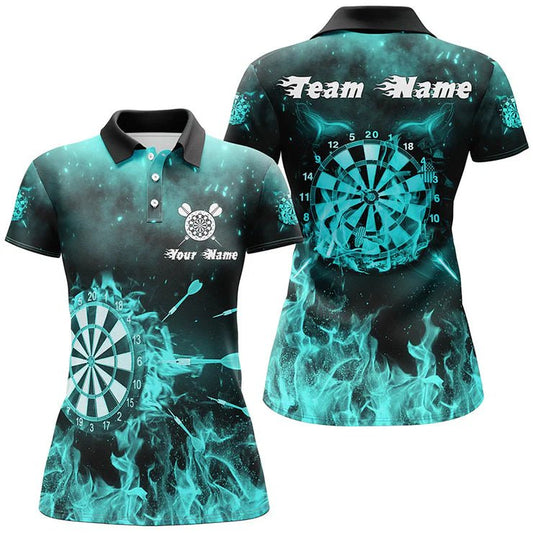 Türkises Damen Darts - Shirt L1379 - Outfitsuche