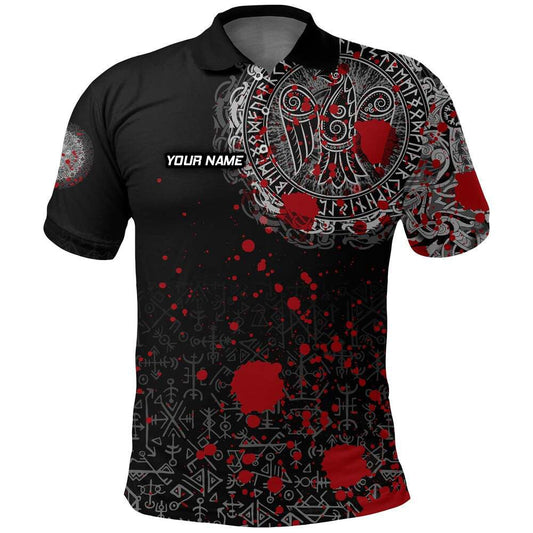 Individuell Dartshirt Wikinger Polo-Shirt - Raben Keltisches Tattoo Blut VK4356 - Outfitsuche