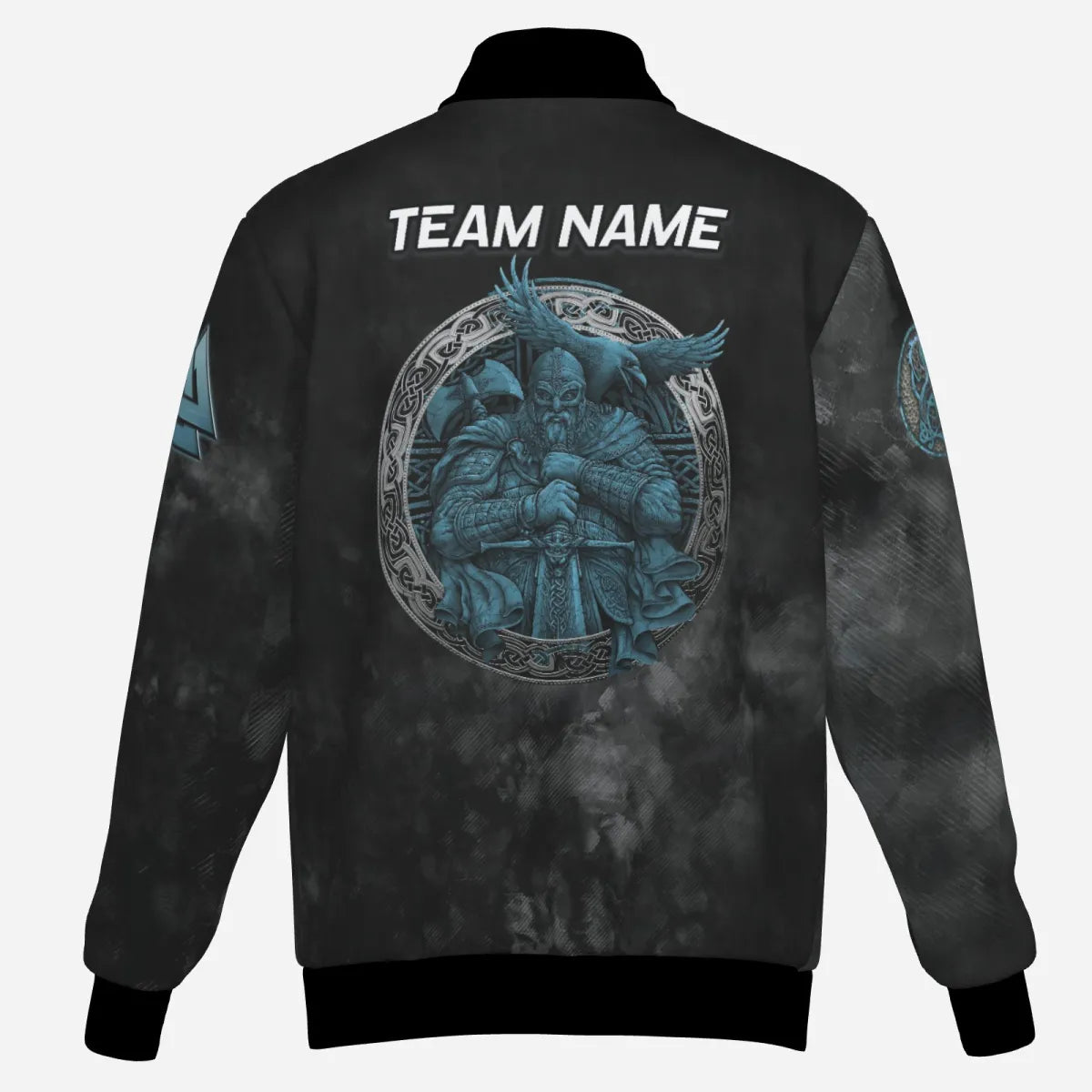 Personalisiertes Dartshirt Herren Wikinger-Design Raben & Valknut VK3238