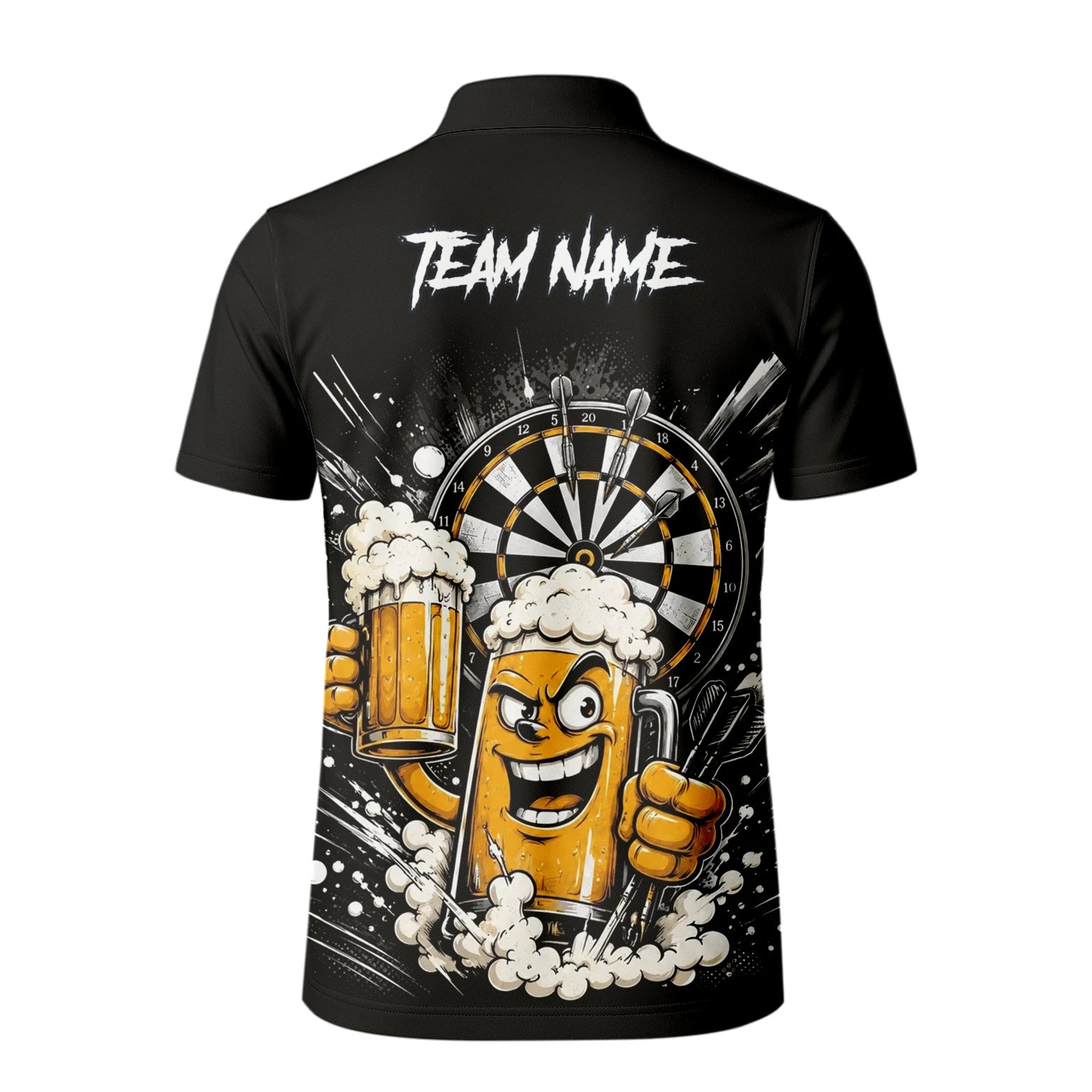 Personalisiertes Bierkrug Dart Poloshirt für Herren S555