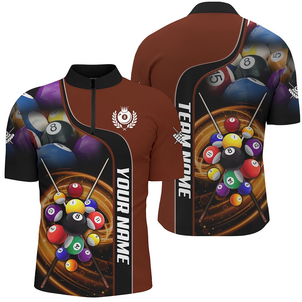 3D Billardball - Shirt in Dunkelrot für Herren T2129 - Outfitsuche