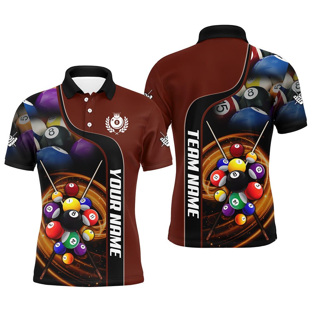 3D Billardball - Shirt in Dunkelrot für Herren T2129 - Outfitsuche