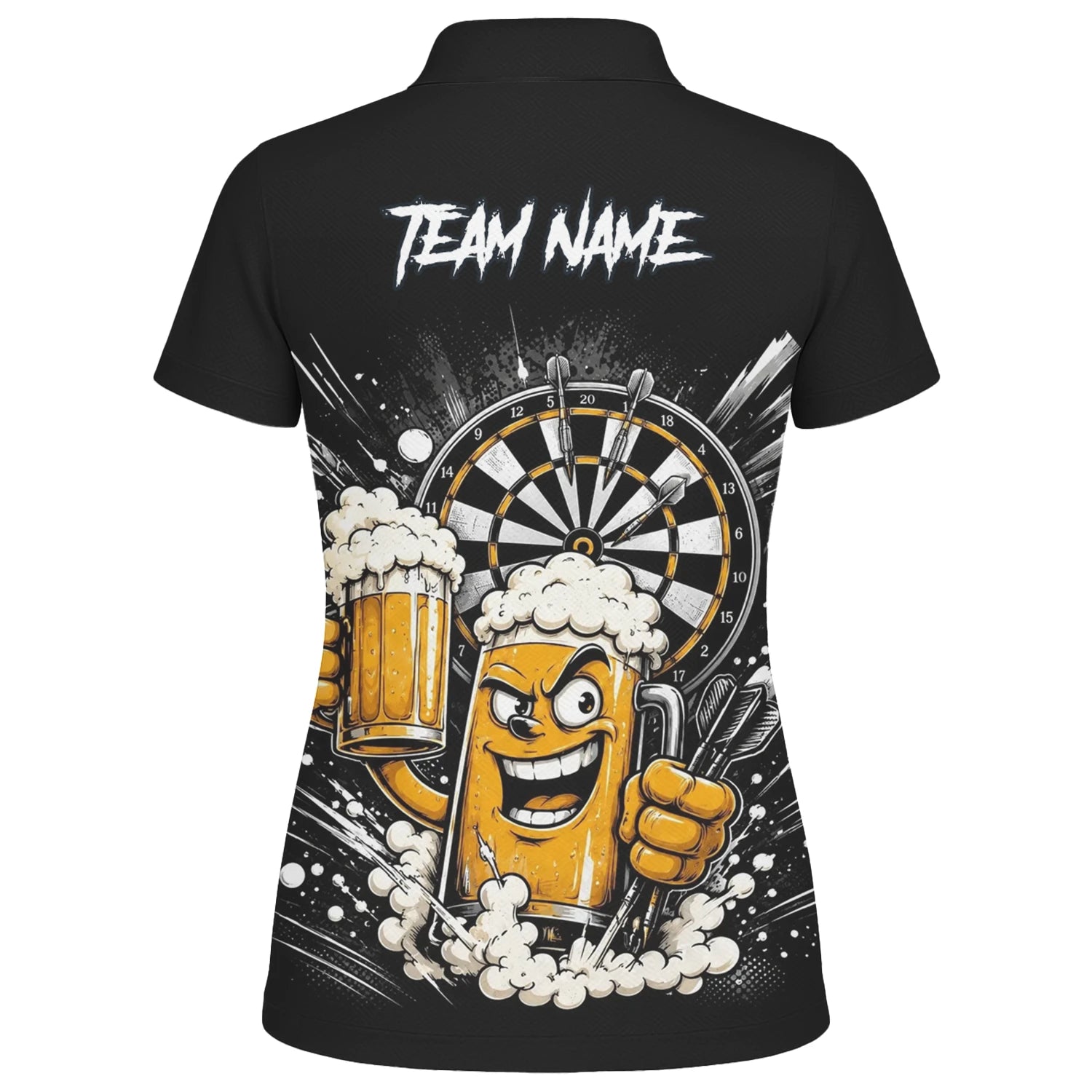 Personalisiertes Bierkrug Dart Poloshirt für Damen S555
