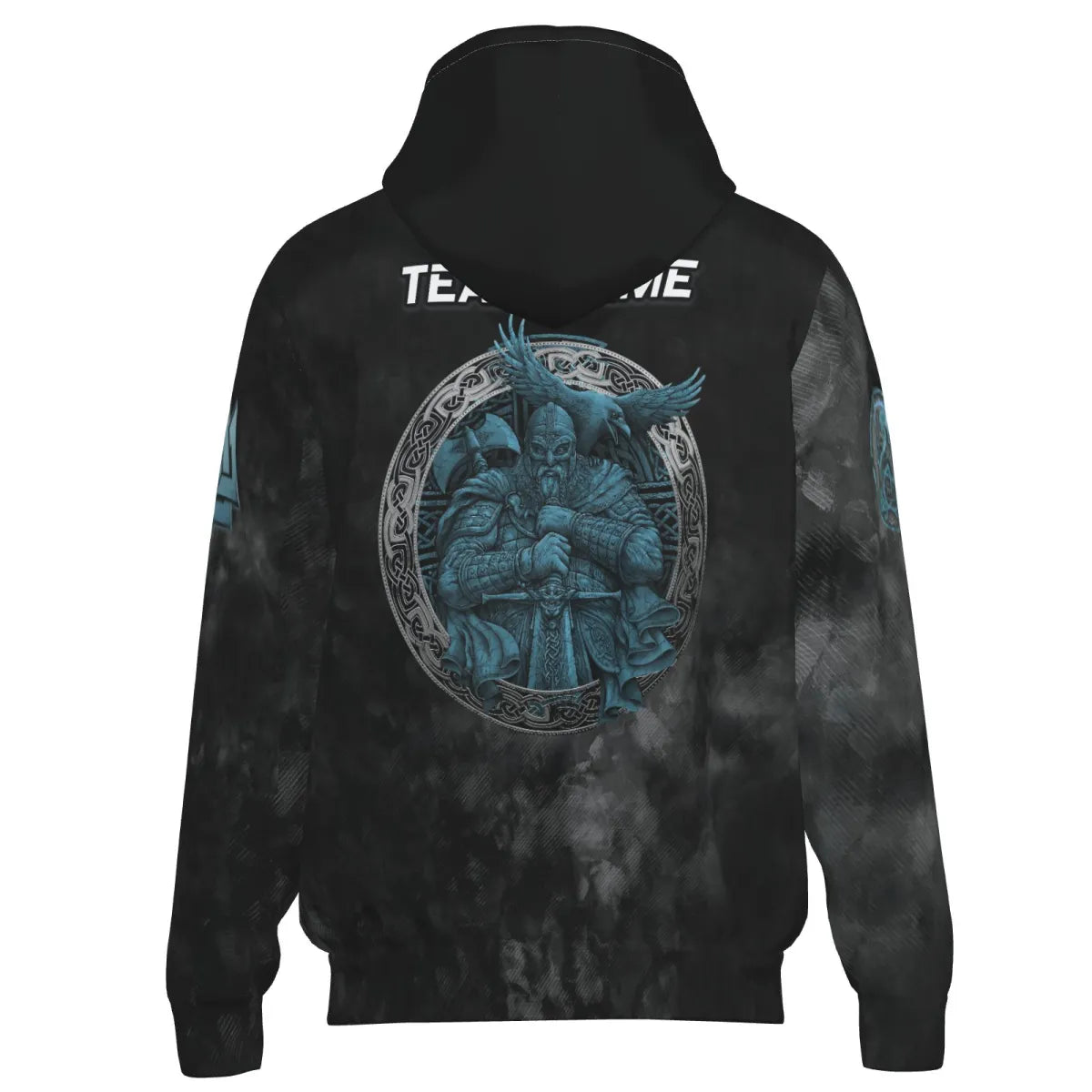 Personalisiertes Dartshirt Herren Wikinger-Design Raben & Valknut VK3238